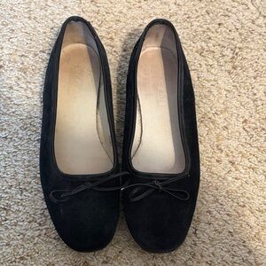 Land’End vintage Elegant Black Suede Women's Flats